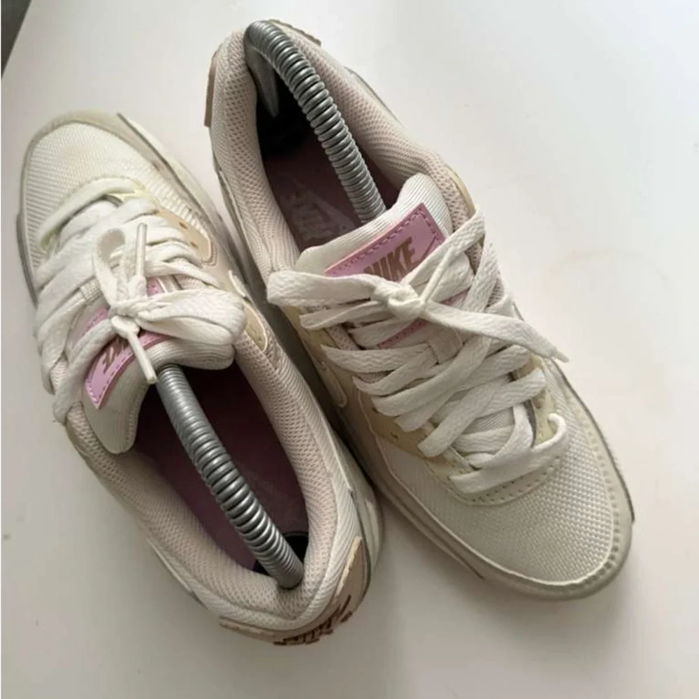 Nike Women's Air Max Sneakers - Cream, Pink, and White - Picture 7 of 8